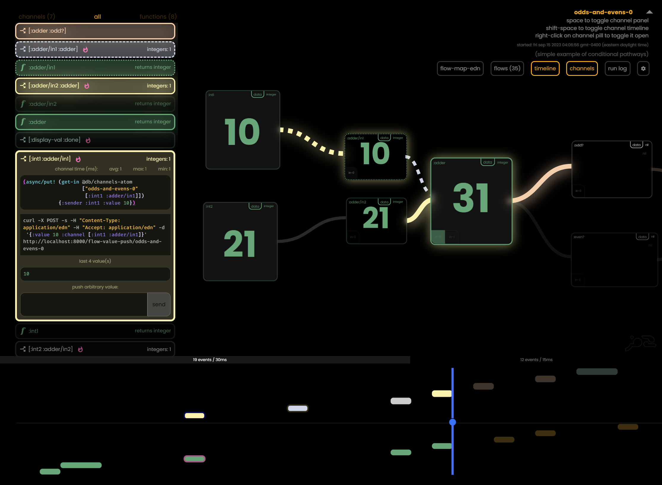 Flowmaps - Mapping Clojure core.async Flows Through Time & Space